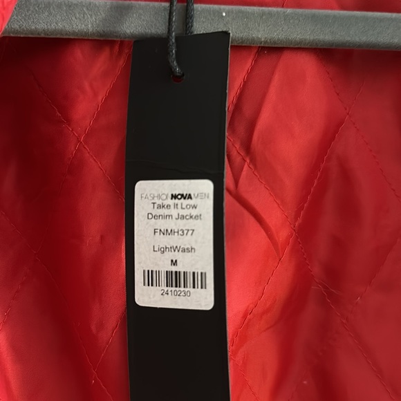 Fashion NovaMen Jean Jacket | Color: Blue | Size: M (38-40) NWT - Picture 2 of 3